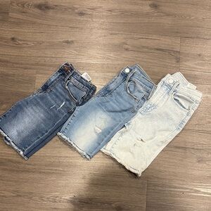 Old Navy Kids Denim Shorts lightly Used - Dark Blue, Light Blue, Cream